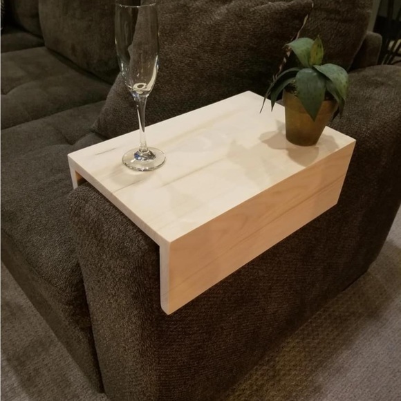 Custom Solid Wood Sofa Arm Table - Picture 5 of 6